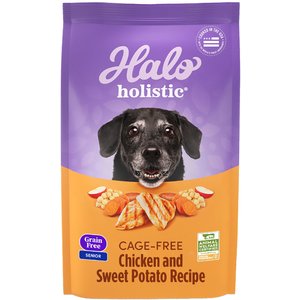 Halo Holistic Complete Digestive Health Grain-Free Chicken & Sweet Potato Recipe Senior Dry Dog Food, 3.5-lb bag