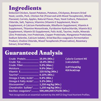 Show full view: Halo Holistic Complete Digestive Health Grain-Free Chicken & Sweet Potato Recipe Senior Dry Dog Food, 3.5-lb bag slide 9 of 11