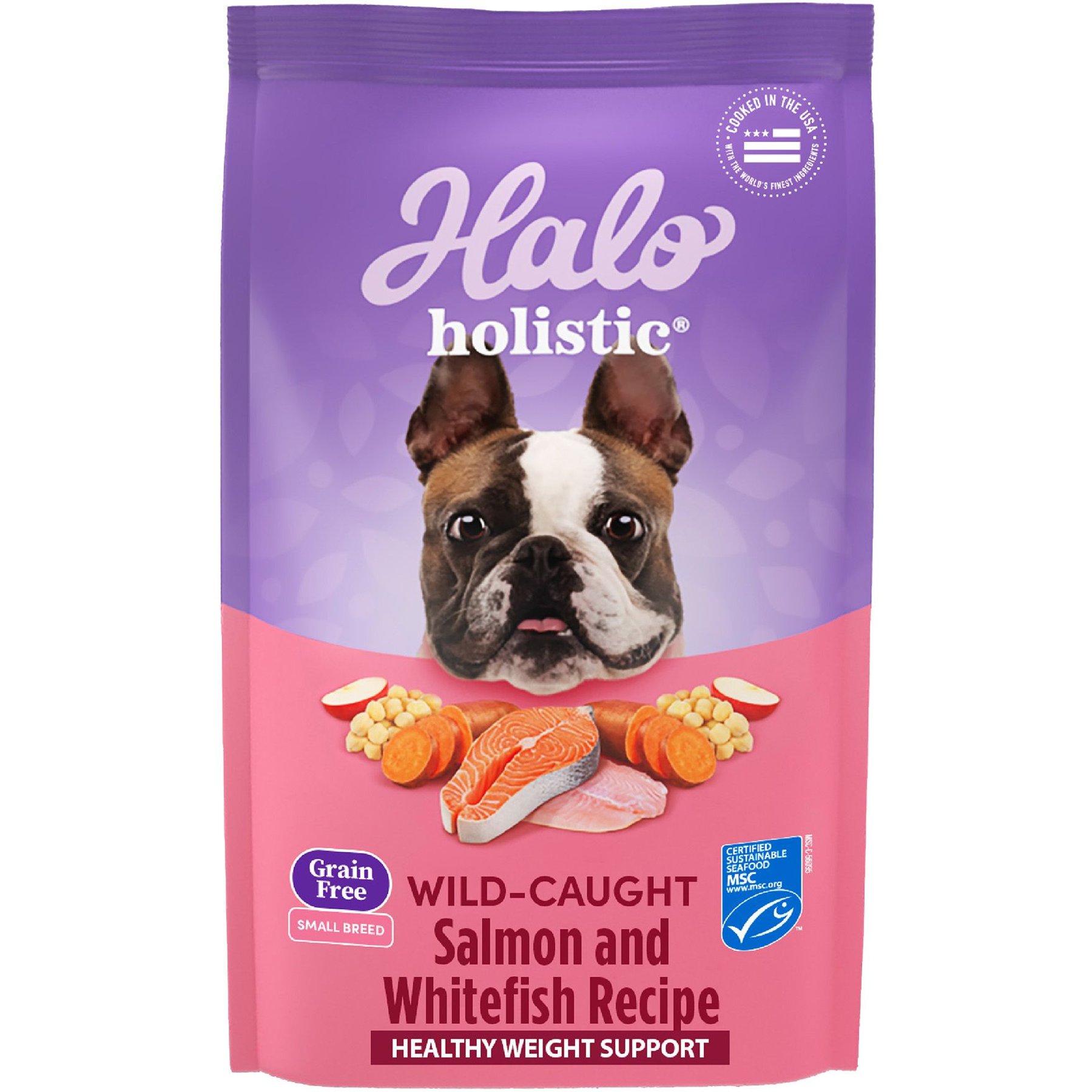 Halo Spot's Stew Whitefish & Salmon Small Breed Dry Dog Food, 10-lb