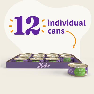 Show full view: Halo Holistic Garden of Vegan Recipe Adult Canned Dog Food, 5.5-oz, case of 12 slide 4 of 9