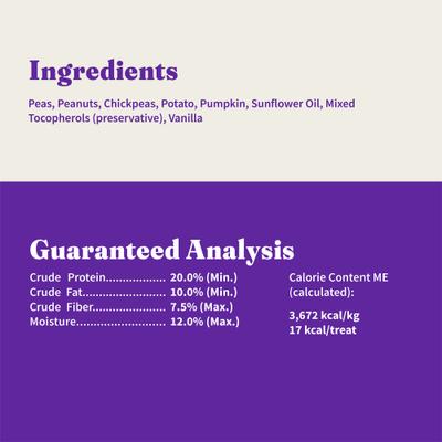 Show full view: Halo Holistic Garden of Vegan Recipe Adult Canned Dog Food + Healthsome Vegan Grain-Free Biscuits with Peanut 'n Pumpkin Treats slide 4 of 9