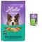 Show in main carousel: Halo Holistic Garden of Vegan Recipe Canned Food, 13-oz, case of 12 + Vegan Complete Digestive Health Plant-Based Recipe with Kelp Dry Dog Food, 21-lb bag slide 1 of 9