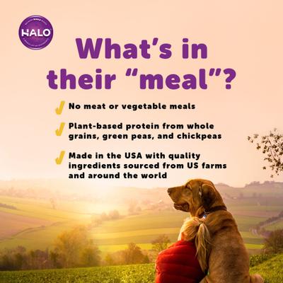 Show full view: Halo Holistic Garden of Vegan Recipe Canned Food, 5.5-oz, case of 12 + Vegan Dog Food Complete Digestive Health Plant-Based Recipe with Superfoods Dry Dog Food slide 5 of 9