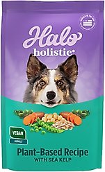 Halo Holistic Vegan Complete Digestive Health Plant-Based Recipe with Kelp Adult Formula Dry Dog Food, 21-lb bag