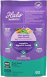 Halo Holistic Vegan Complete Digestive Health Plant-Based Recipe with Kelp Adult Formula Dry Dog Food, 3.5-lb bag slide 2 of 8