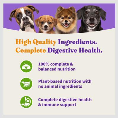 Show full view: Halo Holistic Vegan Dog Food Complete Digestive Health Plant-Based Recipe with Superfoods Dry Food + Garden of Vegan Recipe Canned Dog Food slide 9 of 9