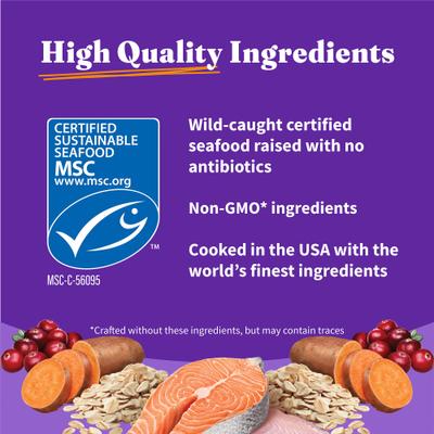 Show full view: Halo Holistic Wild-Caught Salmon & Whitefish Recipe Dry Cat Food, 6-lb bag slide 8 of 12