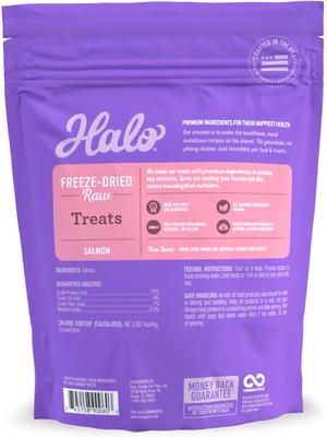 Show full view: Halo Liv-a-Littles Grain-Free 100% Wild Salmon Freeze-Dried Cat Treats, 1.6-oz bag slide 4 of 11