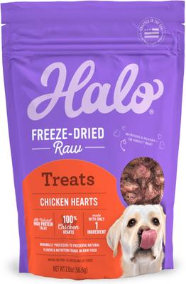 Show full view: Halo Meal Bites Beef Raw Freeze-Dried Food + Chicken Hearts Freeze-Dried Raw Dog Treats slide 6 of 9