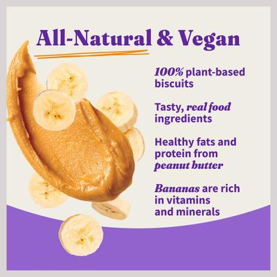 Show full view: Halo Plant-Based Dog Treats with Peanut Butter & Banana Vegan Dog Treat, 8-oz bag slide 4 of 9