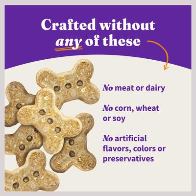 Show full view: Halo Plant-Based Dog Treats with Peanut Butter & Banana Vegan Dog Treat, 8-oz bag slide 6 of 9