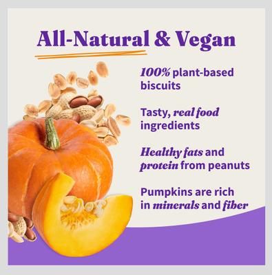 Show full view: Halo Plant-Based Dog Treats with Peanuts & Pumpkin Vegan Dog Treat, 8-oz slide 5 of 13