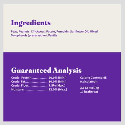 Show full view: Halo Plant-Based Dog Treats with Peanuts & Pumpkin Vegan Dog Treat, 8-oz slide 8 of 13