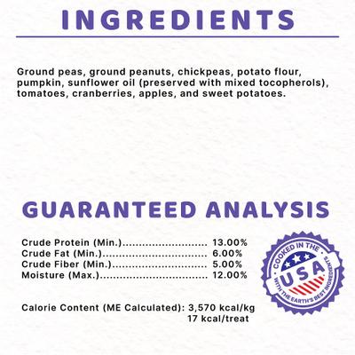 Show full view: Halo Plant-Based Dog Treats with Peanuts & Pumpkin Vegan Dog Treat, 8-oz slide 10 of 13
