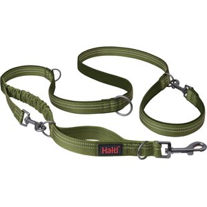 Halti Anatomy Multi Lead Polyester Bungee Reflective Dog Leash, Green, Large: 6.6-ft long, 1-in wide