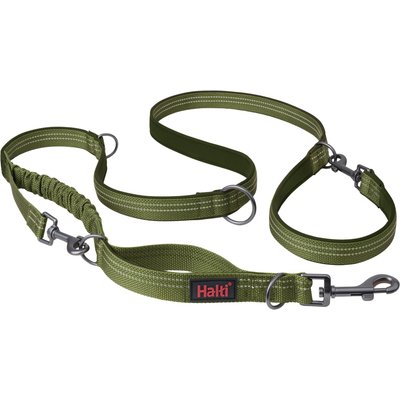Halti Halti Anatomy Multi Lead Polyester Bungee Reflective Dog Leash, Green, Small: 6.6-ft long, 1/2-in wide