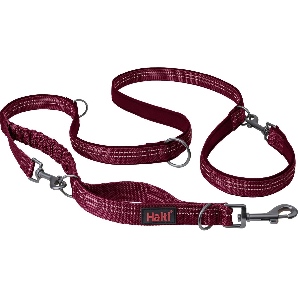 Halti Anatomy Multi Lead Polyester Bungee Reflective Dog Leash, Magenta, Large: 6.6-ft long, 1-in wide