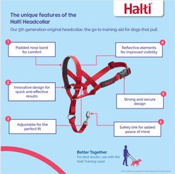 Halti Nylon Padded No Pull Dog Headcollar, Red, Size 2 slide 2 of 6