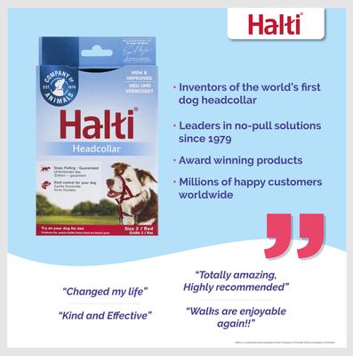 Show full view: Halti Nylon Padded No Pull Dog Headcollar, Red, Size 2 slide 5 of 11