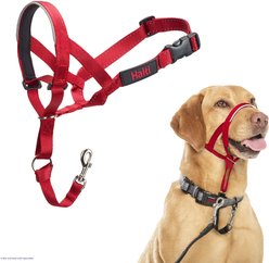 Halti Nylon Padded No Pull Dog Headcollar, Red, Size 3
