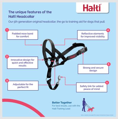 Show full view: Halti Nylon Padded No Pull Dog Headcollar, Size 1: 12 to 15.5-in neck slide 2 of 13