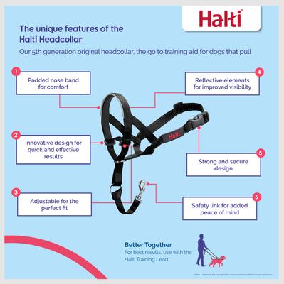 Show full view: Halti Nylon Padded No Pull Dog Headcollar, Size 3: 15.5 to 21-in neck slide 2 of 13