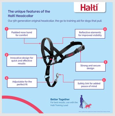 Show full view: Halti Nylon Padded No Pull Dog Headcollar, Size 4: 18 to 24.5-in neck slide 2 of 13