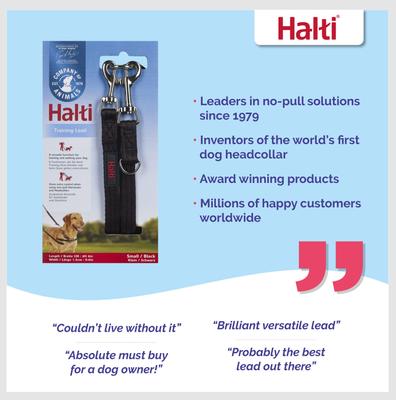 Show full view: Halti Nylon Training Dog Lead, Black, Small: 6.56-ft long, 0.59-in wide slide 4 of 12