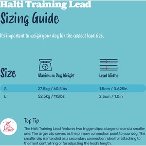 Halti Nylon Training Dog Leash, Black, Large: 6.56-ft long, 0.98-in wide