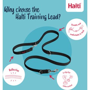 Halti Nylon Training Dog Leash, Black, Large: 6.56-ft long, 0.98-in wide
