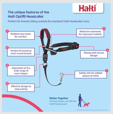 Show full view: Halti OptiFit Nylon Padded No Pull Dog Headcollar, Large: 19 to 25-in neck slide 3 of 11