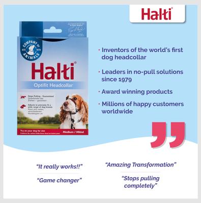 Show full view: Halti OptiFit Nylon Padded No Pull Dog Headcollar, Medium: 16.5 to 21-in neck slide 4 of 10