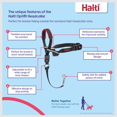 Show full view: Halti OptiFit Nylon Padded No Pull Dog Headcollar, Small: 9.5 to 15.5-in neck slide 3 of 11
