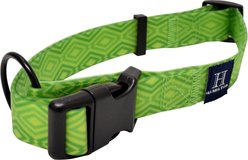 Hamilton Go Boldly Waterproof Polyester Standard Dog Collar, Lime, Small/Medium: 12 to 18-in neck, 5/8-in wide