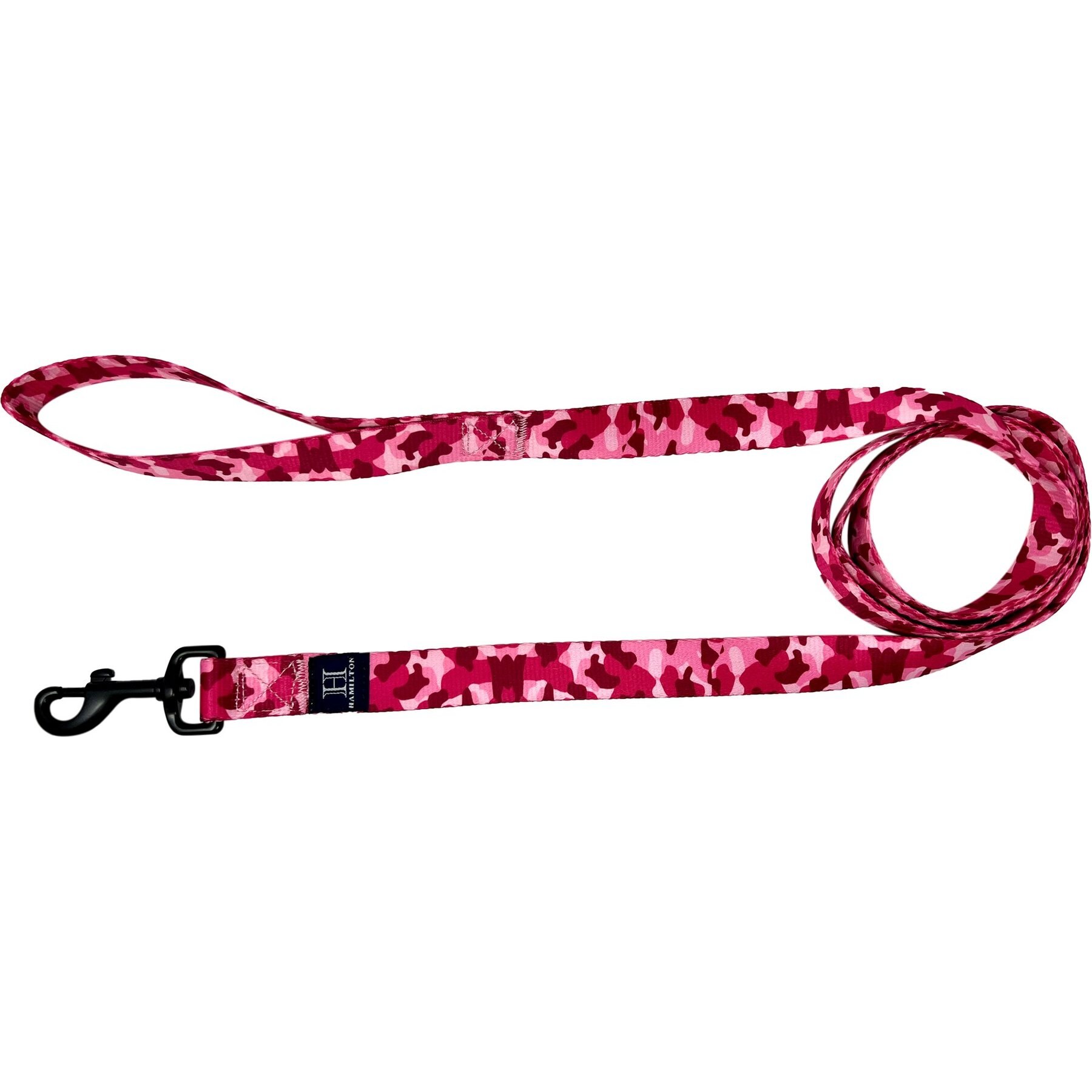 Hamilton Go Boldy Camouflage Adjustable Polyester Standard Dog Leash, Pink, Medium/Large: 6-ft long, 1-in wide