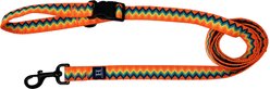 Hamilton Nylon Weave Adjustable Multi-Function Standard Dog Leash, Orange, Medium/Large: 4 to 6-ft long, 1-in wide slide 1 of 2