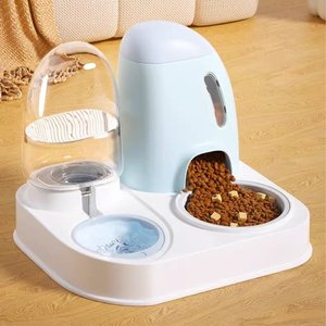 HANAMYA 2-in-1 Dog & Cat Feeder Set with Automatic Water Dispenser
