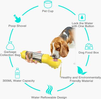 Show full view: HANAMYA 3-in-1 Travel Bowl, Food Box & Poop Bag Storage Dog Travel Set, Yellow, 17-oz, 1 count slide 4 of 10