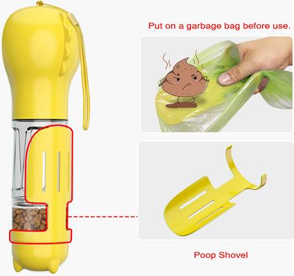 Show full view: HANAMYA 3-in-1 Travel Bowl, Food Box & Poop Bag Storage Dog Travel Set, Yellow, 17-oz, 1 count slide 8 of 10