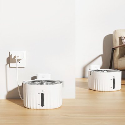 HANAMYA HANAMYA Automatic Dog & Cat Water Fountain, White