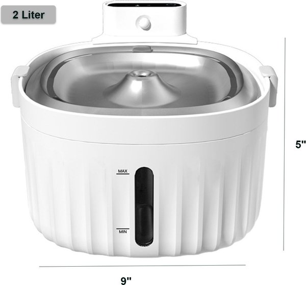HANAMYA Automatic Dog & Cat Water Fountain, White