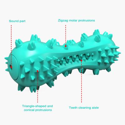 Show full view: HANAMYA Bone-Shaped Toothbrush Dog Chew Toy, Turquoise Blue slide 4 of 10