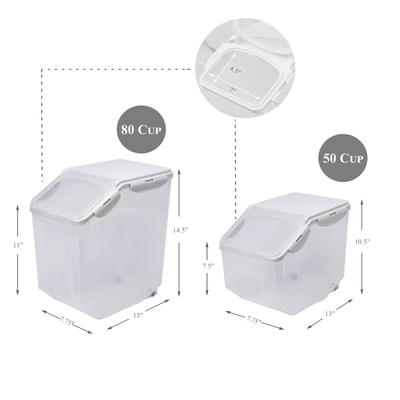 Show full view: HANAMYA BPA Free Pet Food Storage Container & Measuring Cup, 10-lb & 15-lb, 2 count slide 2 of 11