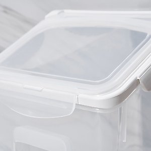 Hanamya BPA Free Pet Food Storage Container & Measuring Cup, White, 10-lb, 1 count