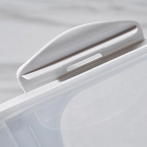 Hanamya BPA Free Pet Food Storage Container & Measuring Cup, White, 10-lb, 1 count