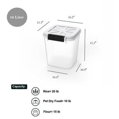 Show full view: HANAMYA BPA Free Pet Food Storage Container & Measuring Cup, White, 10-lb, 1 count slide 2 of 9