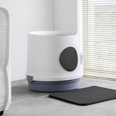 Show full view: HANAMYA Cat Litter Box with Scoop & Scratcher & Litter Mat slide 2 of 9