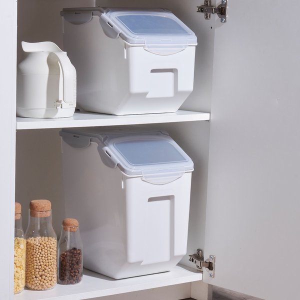 Hanamya Container with Measuring Cup Dog & Cat Food Storage