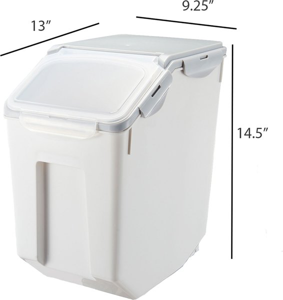Hanamya Container with Measuring Cup Dog & Cat Food Storage