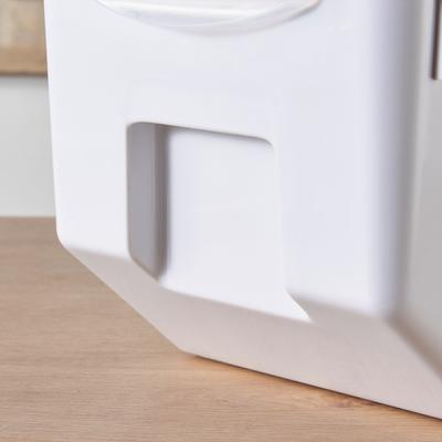 Show full view: HANAMYA Container with Measuring Cup Dog & Cat Food Storage, White & Gray, 15-lbs slide 7 of 10